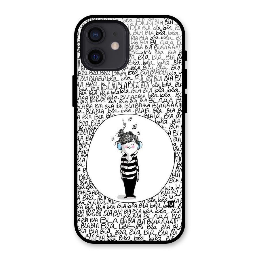 Music And Bla Bla Glass Back Case for iPhone 12