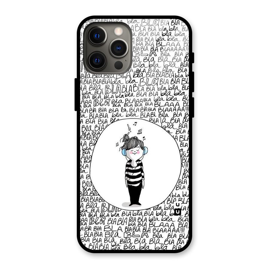 Music And Bla Bla Glass Back Case for iPhone 12 Pro Max