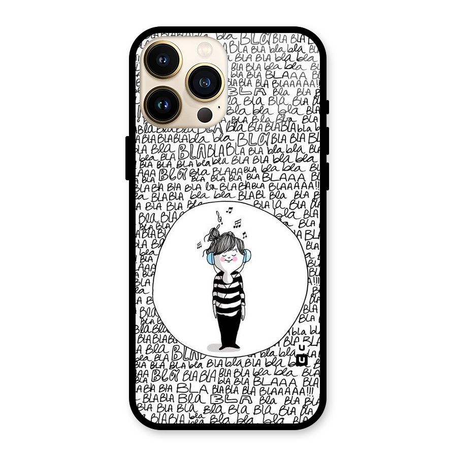 Music And Bla Bla Glass Back Case for iPhone 13 Pro Max