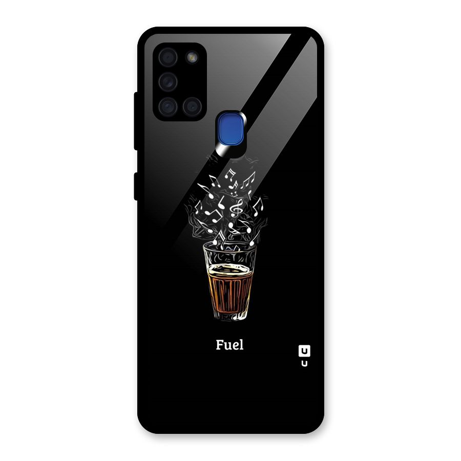 Music Chai My Fuel Glass Back Case for Galaxy A21s