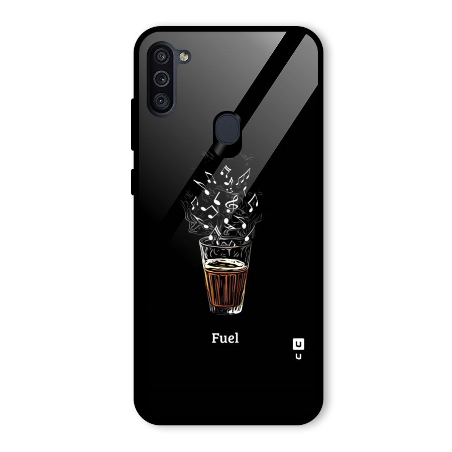 Music Chai My Fuel Glass Back Case for Galaxy M11