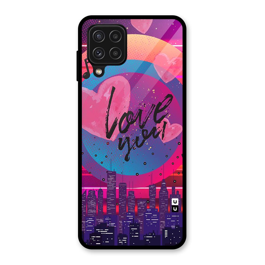 Music City Love Glass Back Case for Galaxy A22 4G