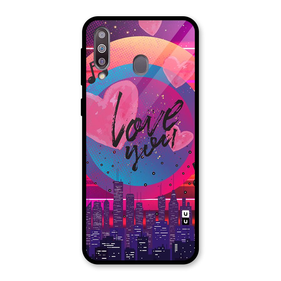 Music City Love Glass Back Case for Galaxy M30