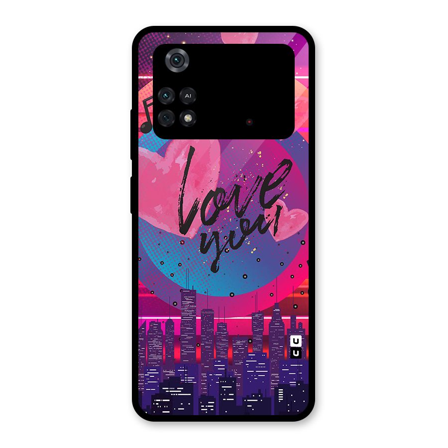 Music City Love Glass Back Case for Poco M4 Pro 4G