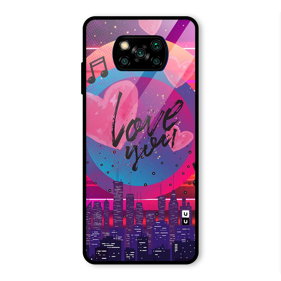 Music City Love Glass Back Case for Poco X3 Pro