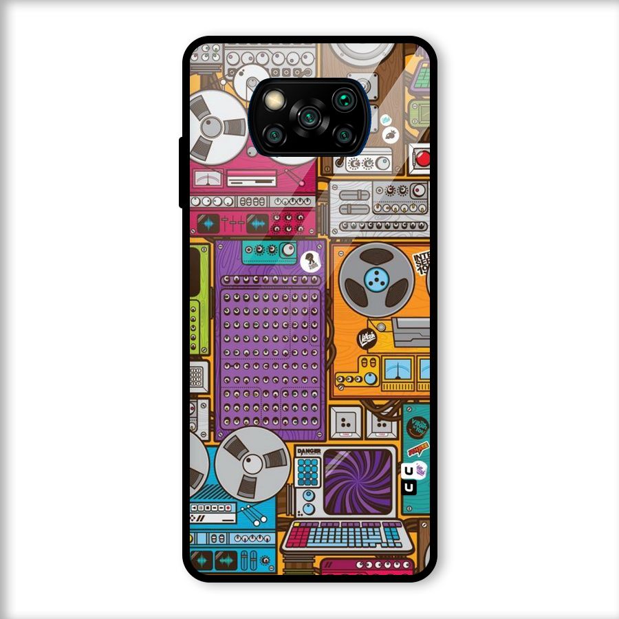 Music Decks Glass Back Case for Poco X3