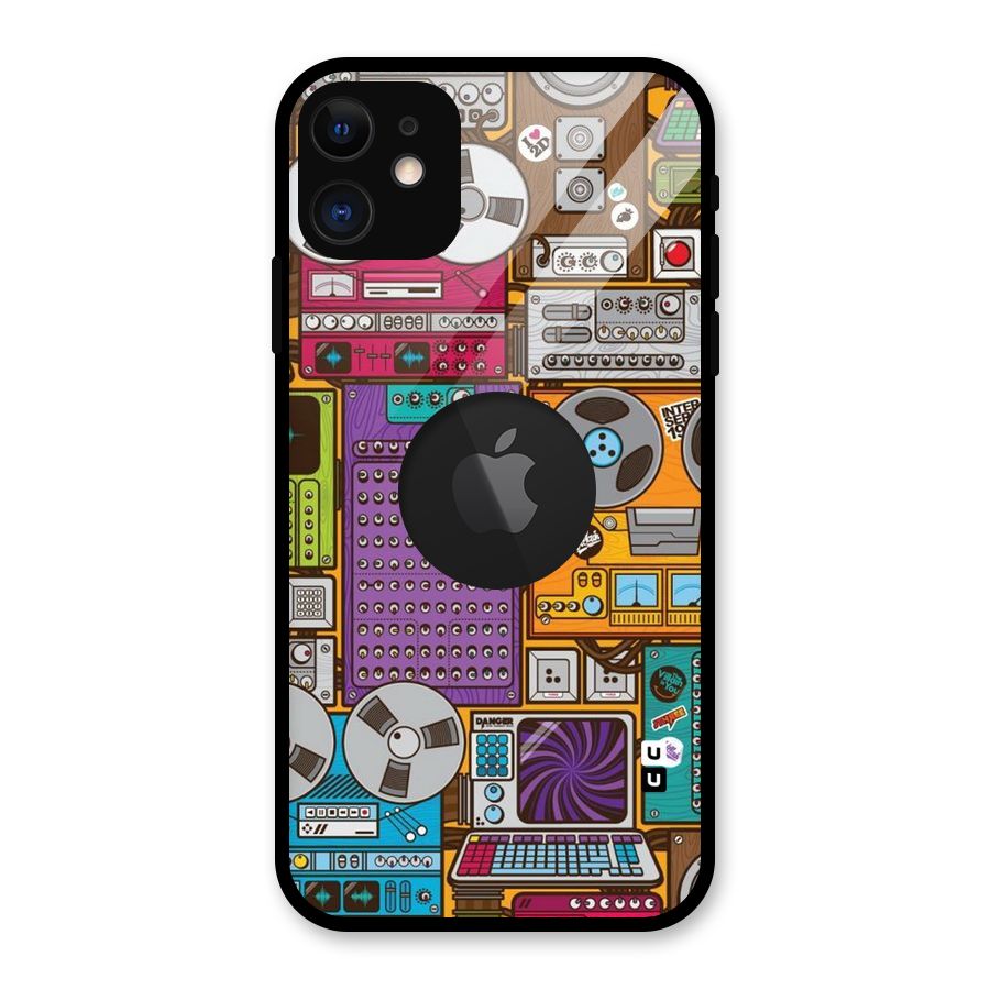 Music Decks Glass Back Case for iPhone 11 Logo Cut