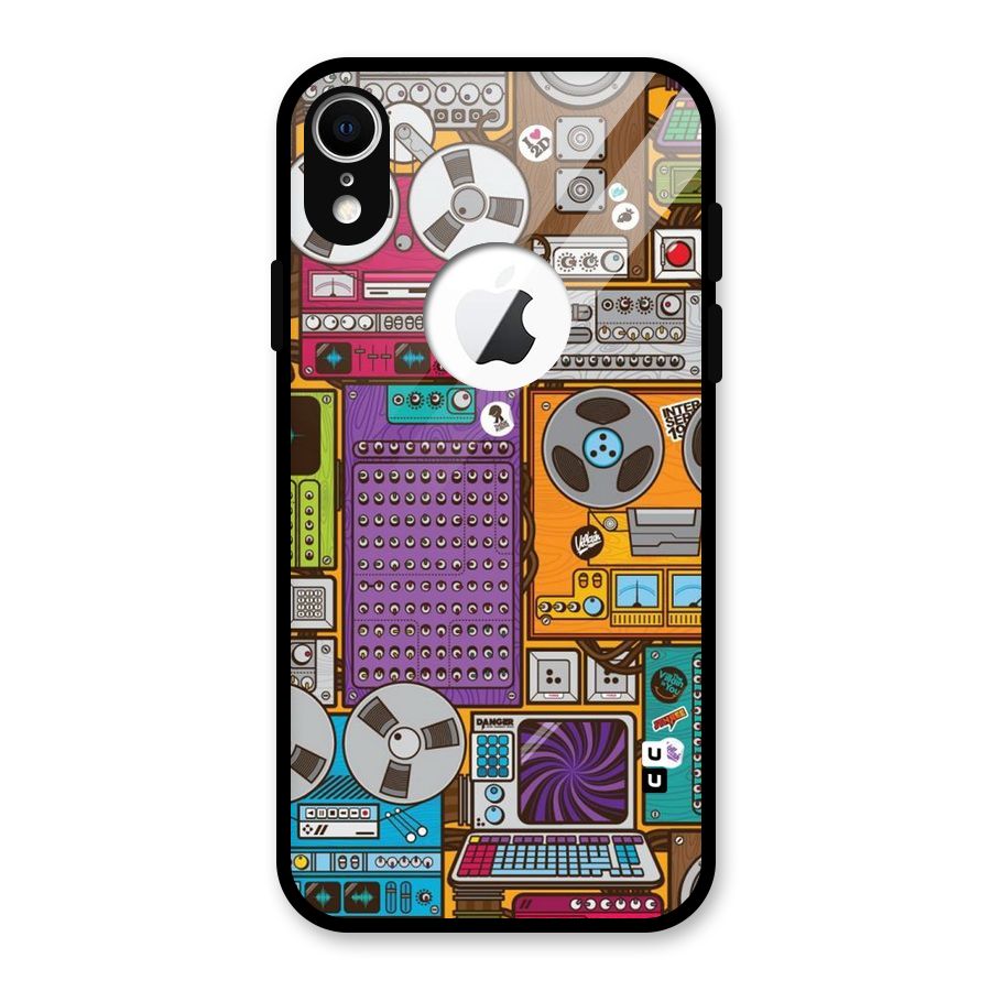 Music Decks Glass Back Case for iPhone XR Logo Cut