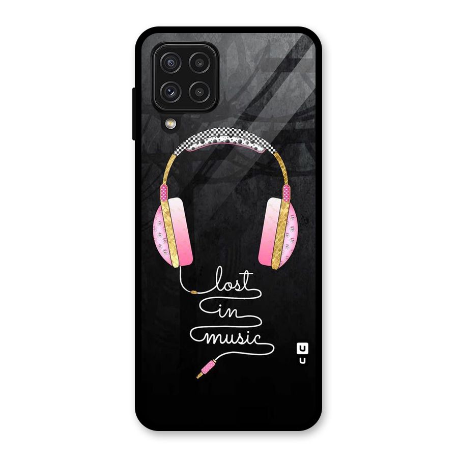 Music Lost Glass Back Case for Galaxy A22 4G