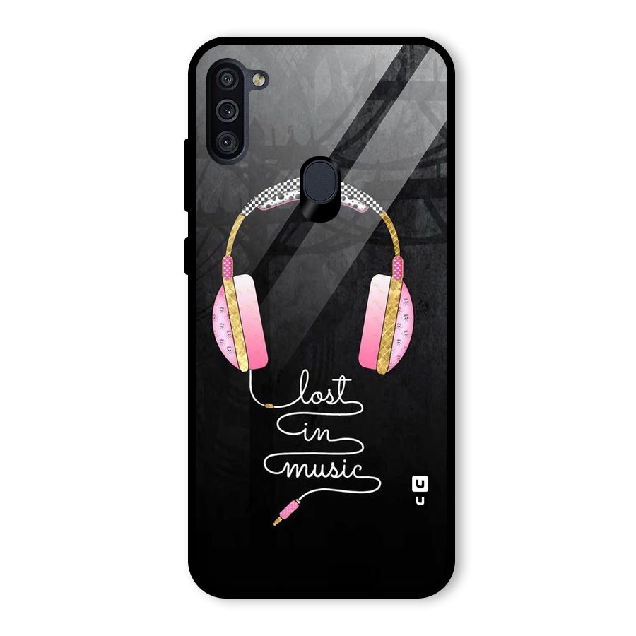 Music Lost Glass Back Case for Galaxy M11