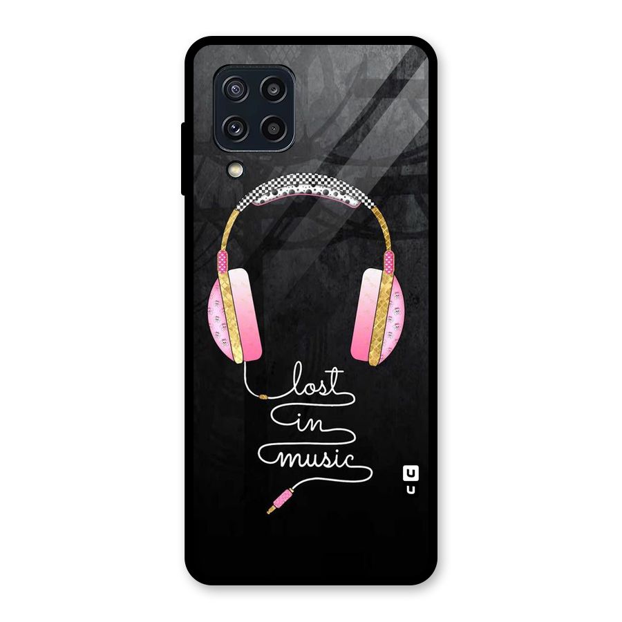 Music Lost Glass Back Case for Galaxy M32