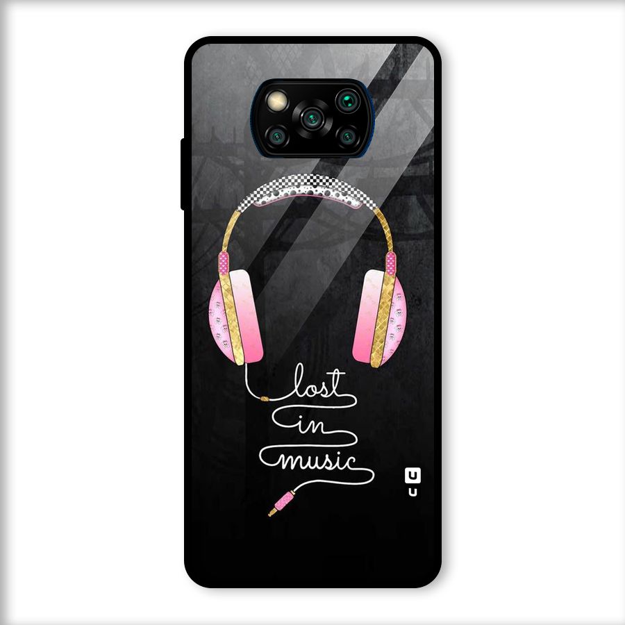 Music Lost Glass Back Case for Poco X3
