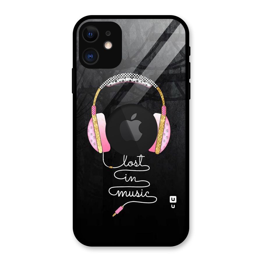 Music Lost Glass Back Case for iPhone 11 Logo Cut