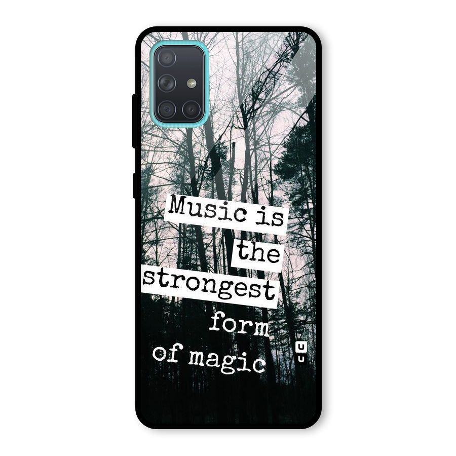 Music Magic Glass Back Case for Galaxy A71
