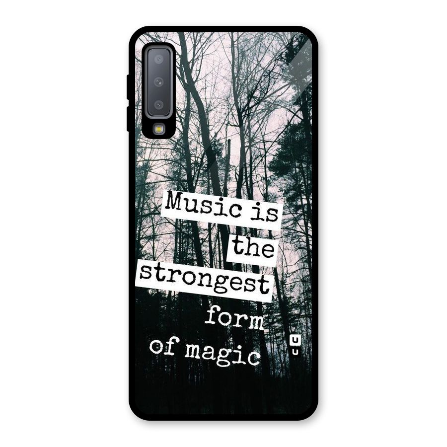 Music Magic Glass Back Case for Galaxy A7 (2018)