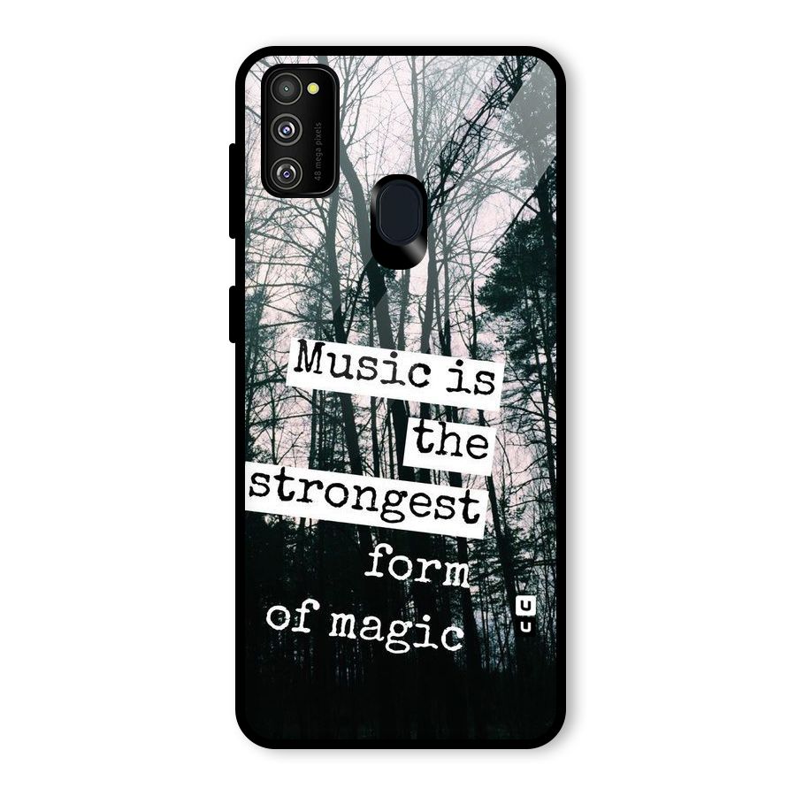 Music Magic Glass Back Case for Galaxy M30s