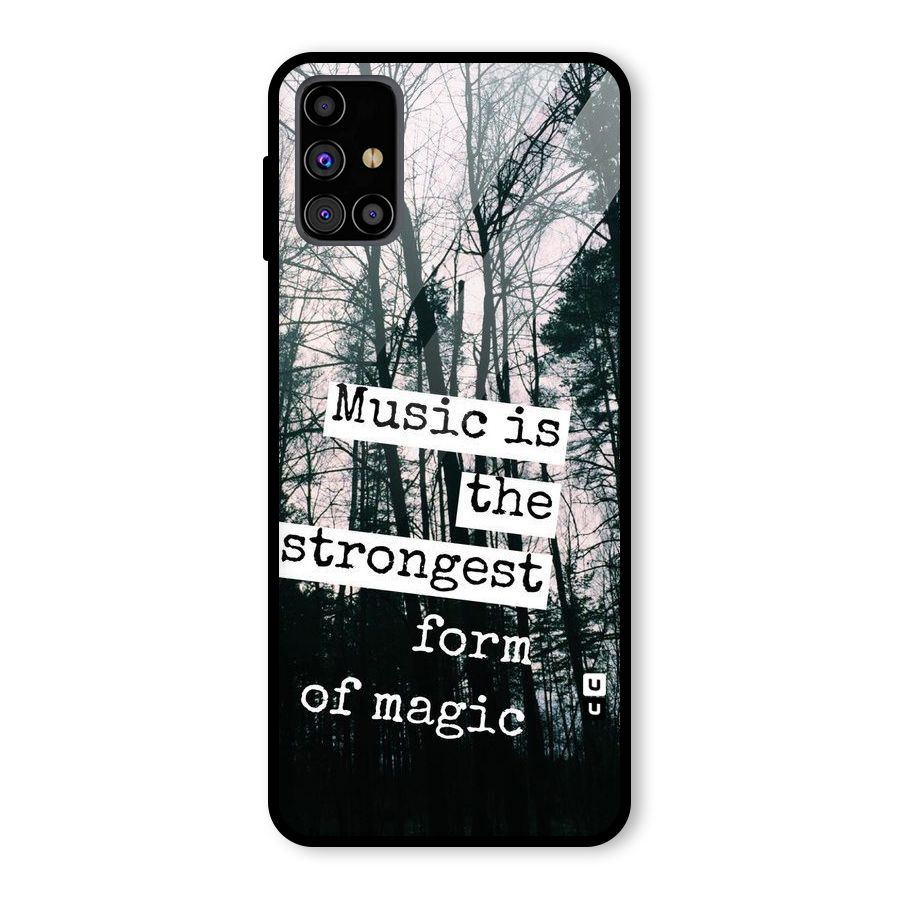 Music Magic Glass Back Case for Galaxy M31s