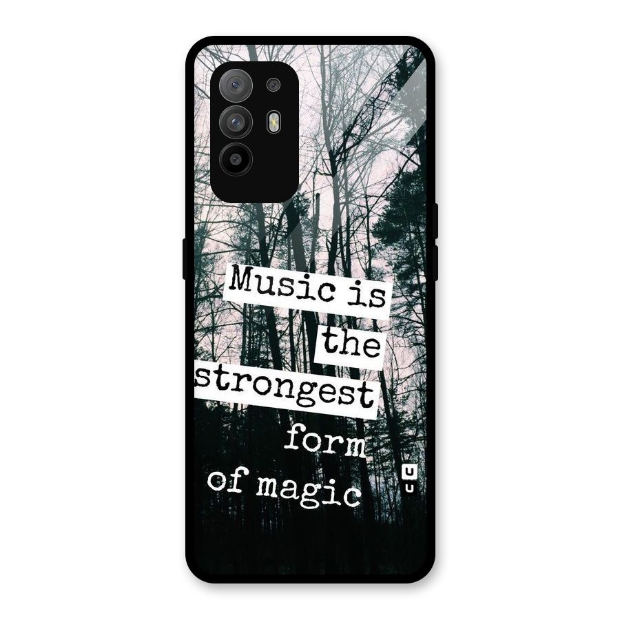 Music Magic Glass Back Case for Oppo F19 Pro Plus 5G