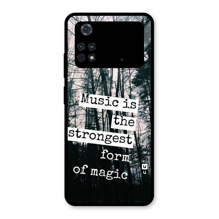 Music Magic Glass Back Case for Poco M4 Pro 4G