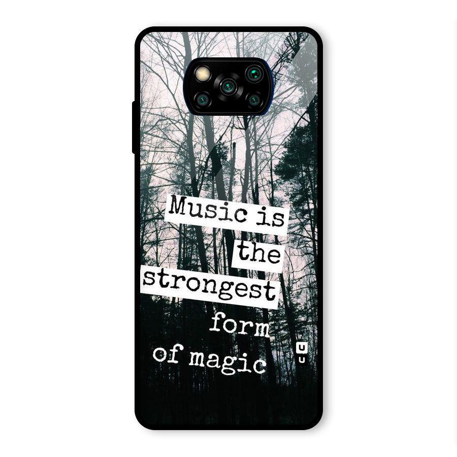 Music Magic Glass Back Case for Poco X3 Pro