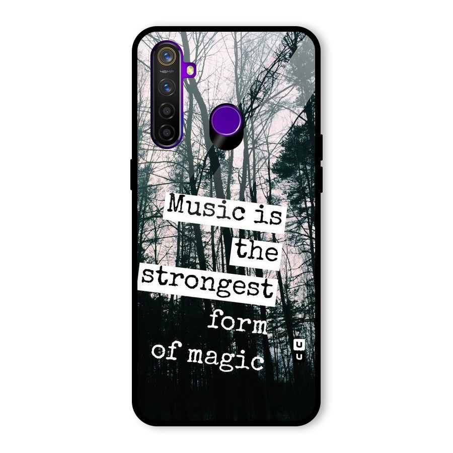Music Magic Glass Back Case for Realme 5 Pro