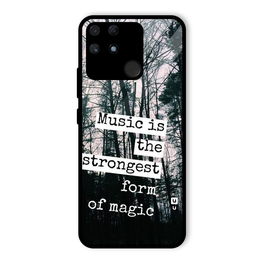 Music Magic Glass Back Case for Realme Narzo 50A