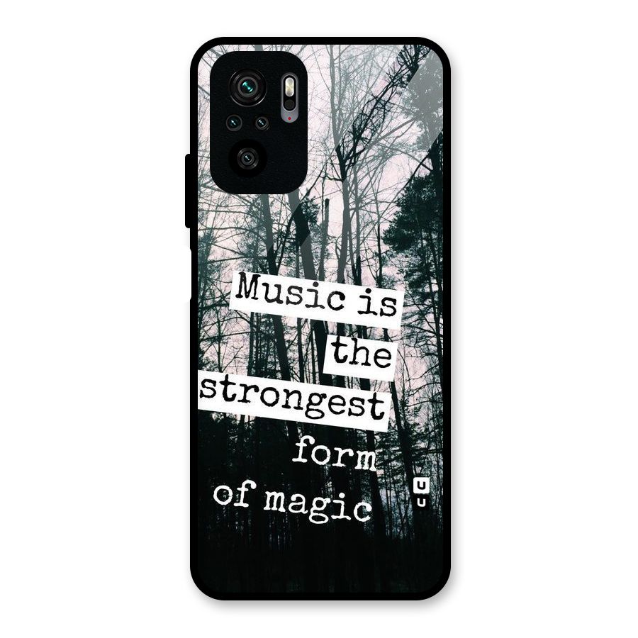 Music Magic Glass Back Case for Redmi Note 10S