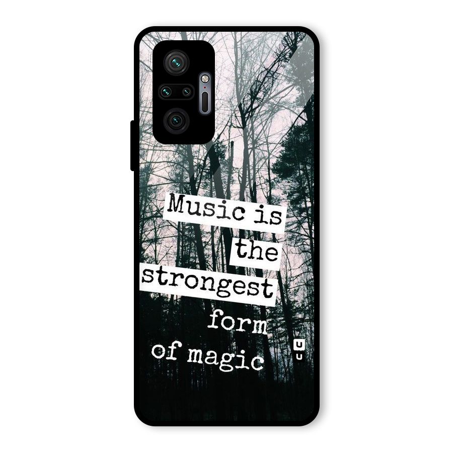 Music Magic Glass Back Case for Redmi Note 10 Pro