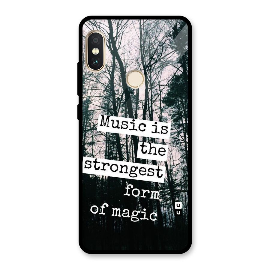Music Magic Glass Back Case for Redmi Note 5 Pro