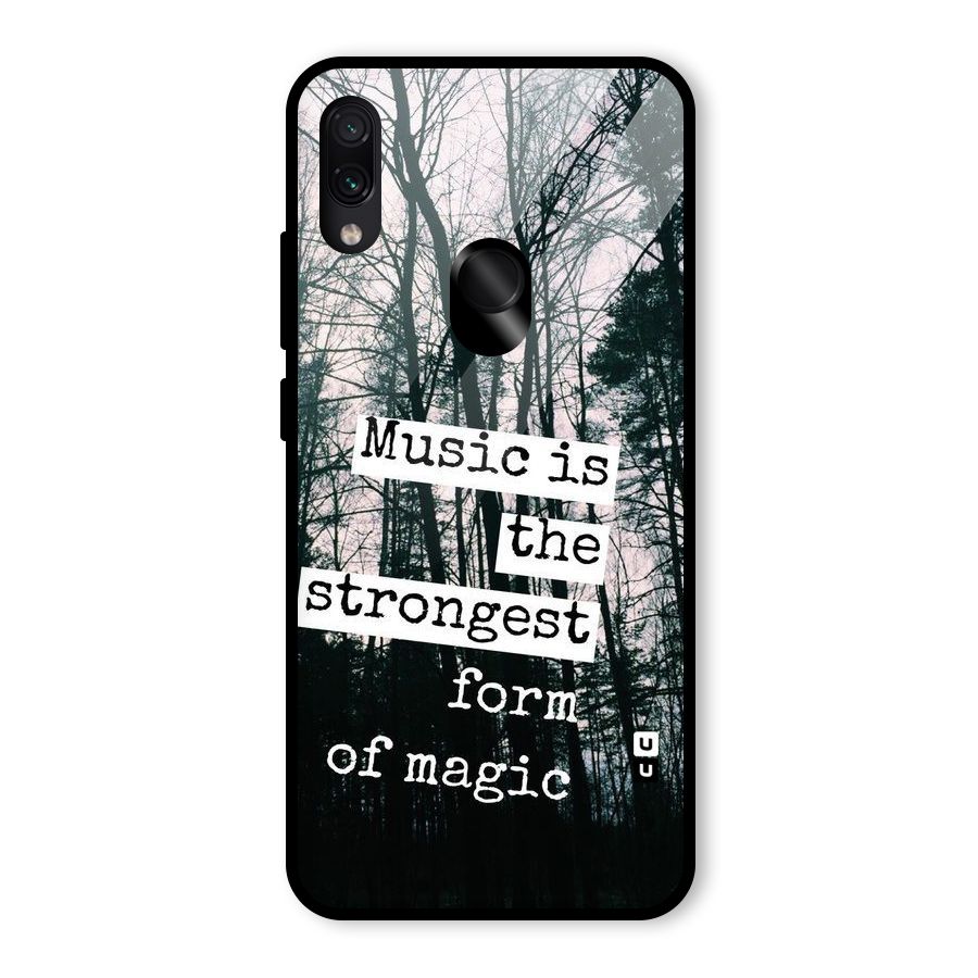 Music Magic Glass Back Case for Redmi Note 7 Pro