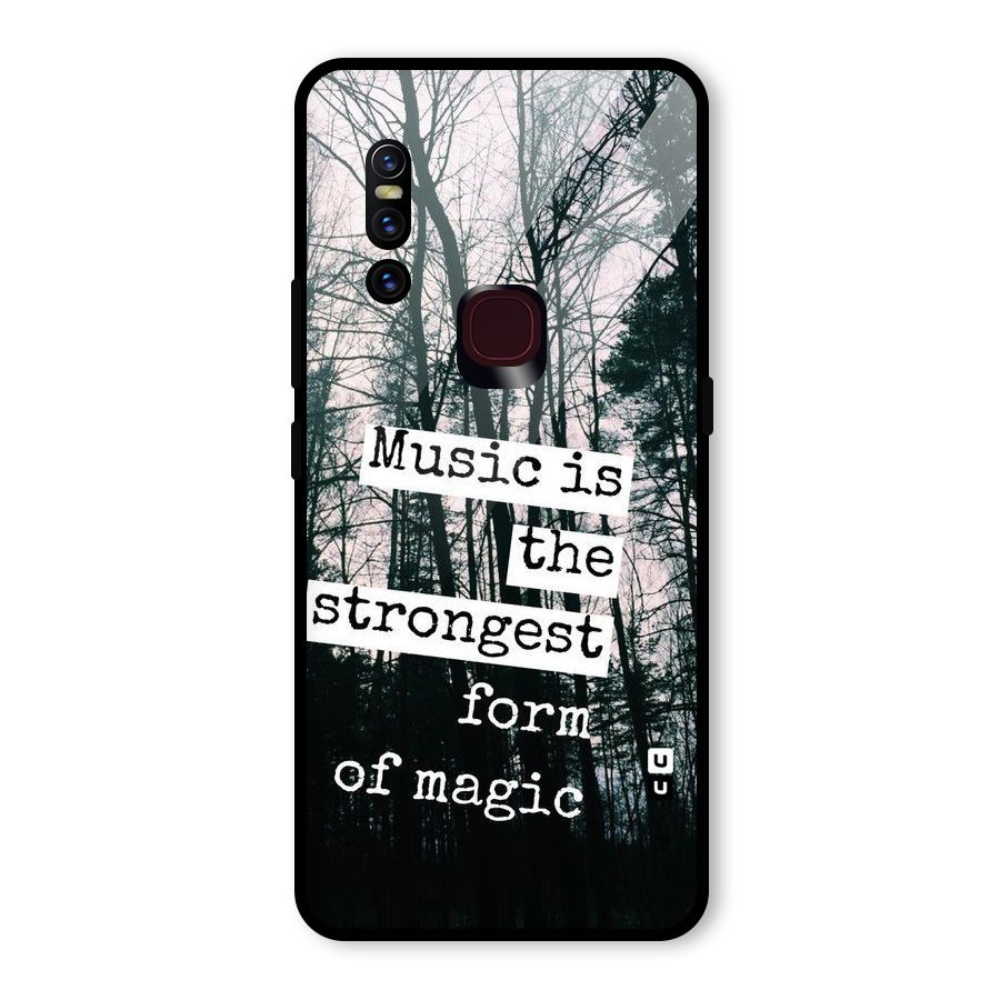 Music Magic Glass Back Case for Vivo V15