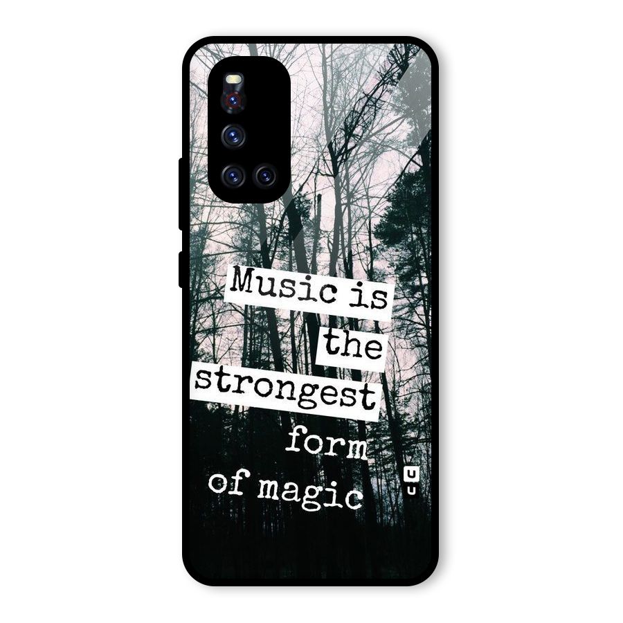 Music Magic Glass Back Case for Vivo V19