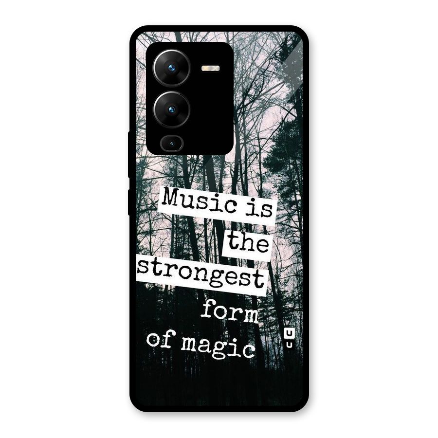 Music Magic Glass Back Case for Vivo V25 Pro