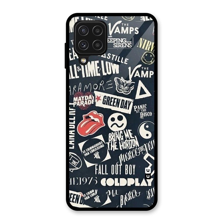 Music My Paradise Glass Back Case for Galaxy A22 4G