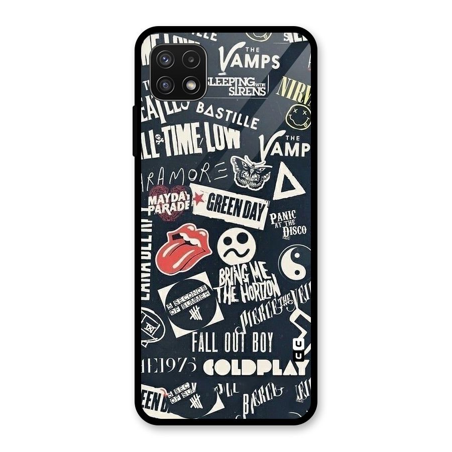 Music My Paradise Glass Back Case for Galaxy A22 5G