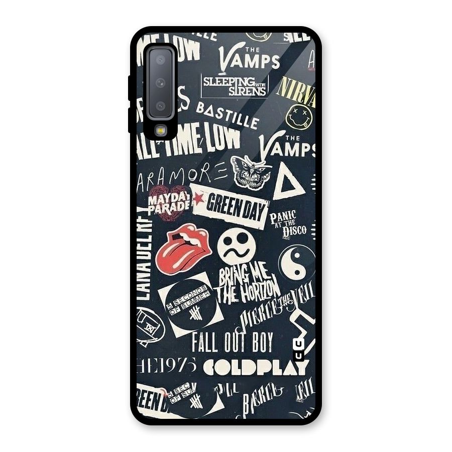 Music My Paradise Glass Back Case for Galaxy A7 (2018)