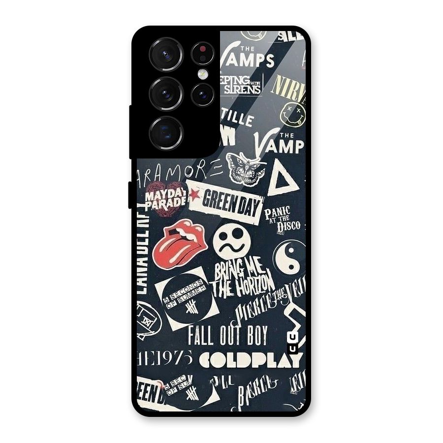 Music My Paradise Glass Back Case for Galaxy S21 Ultra 5G