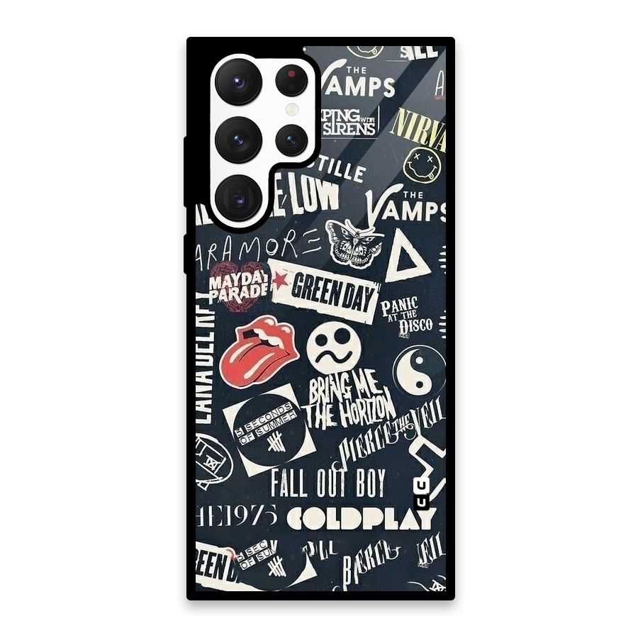 Music My Paradise Glass Back Case for Galaxy S22 Ultra 5G