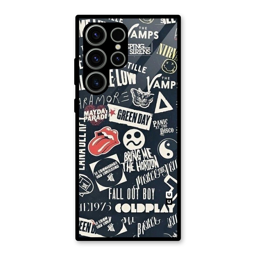 Music My Paradise Glass Back Case for Galaxy S23 Ultra