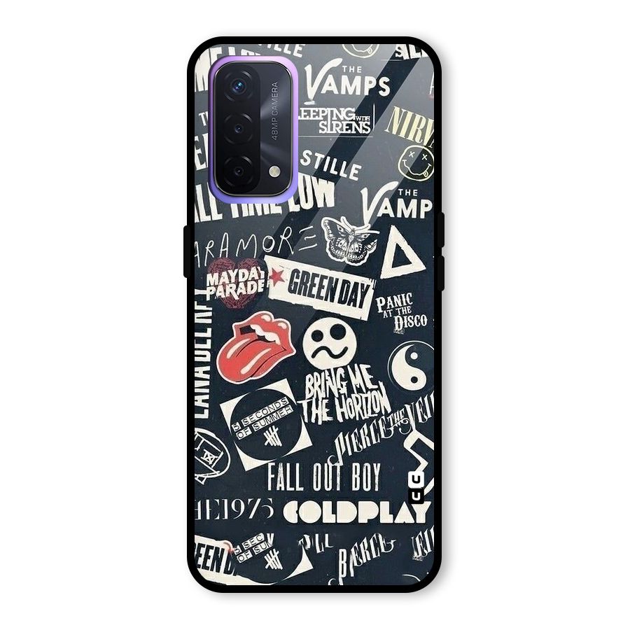Music My Paradise Glass Back Case for Oppo A74 5G
