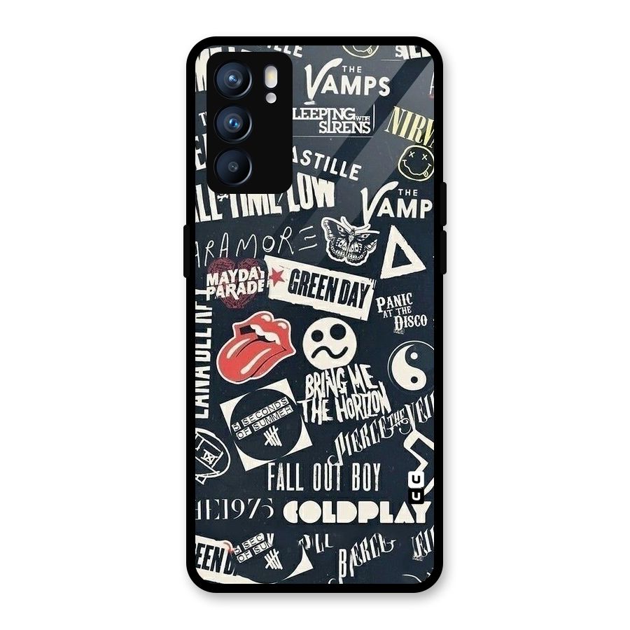 Music My Paradise Glass Back Case for Oppo Reno6 5G