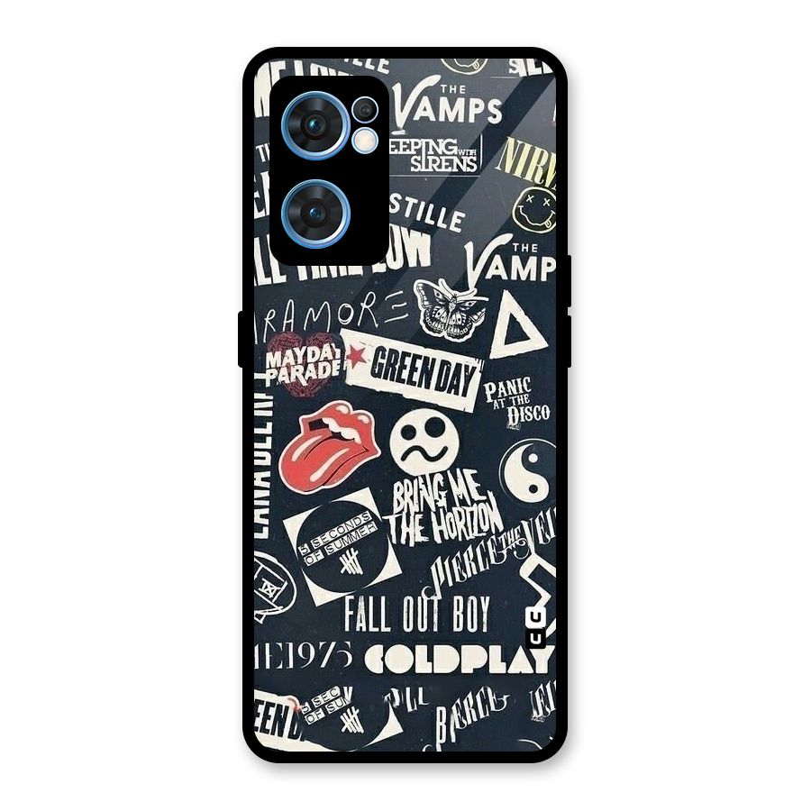 Music My Paradise Glass Back Case for Oppo Reno7 5G
