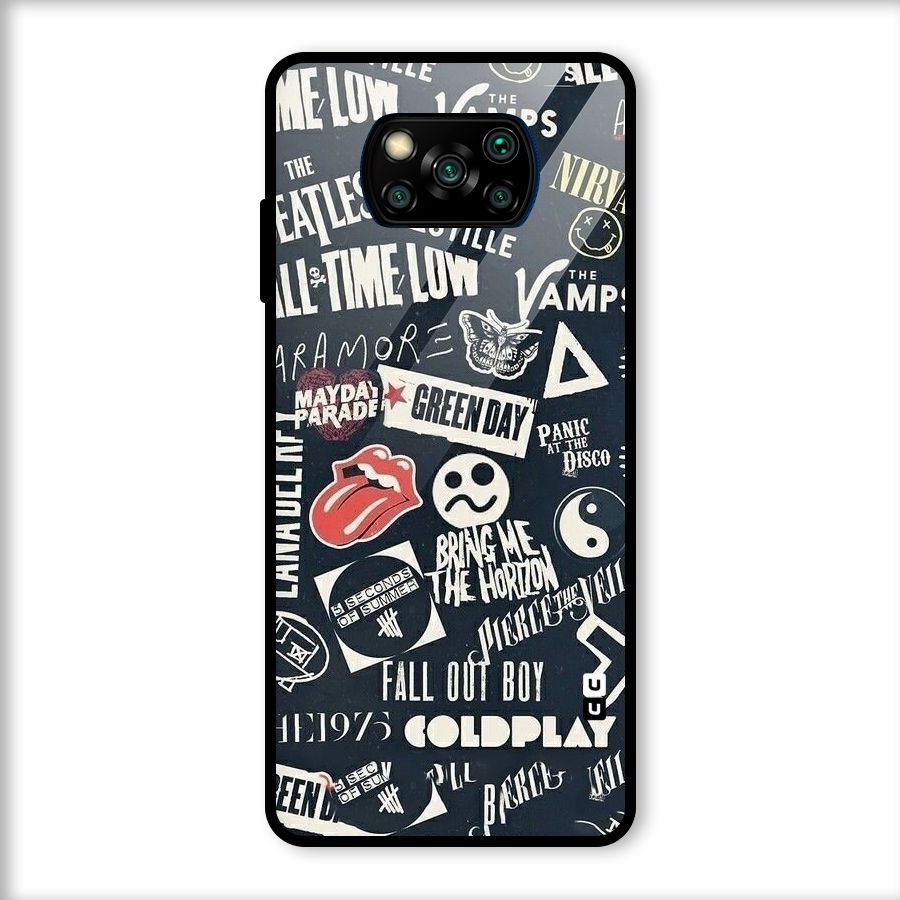 Music My Paradise Glass Back Case for Poco X3
