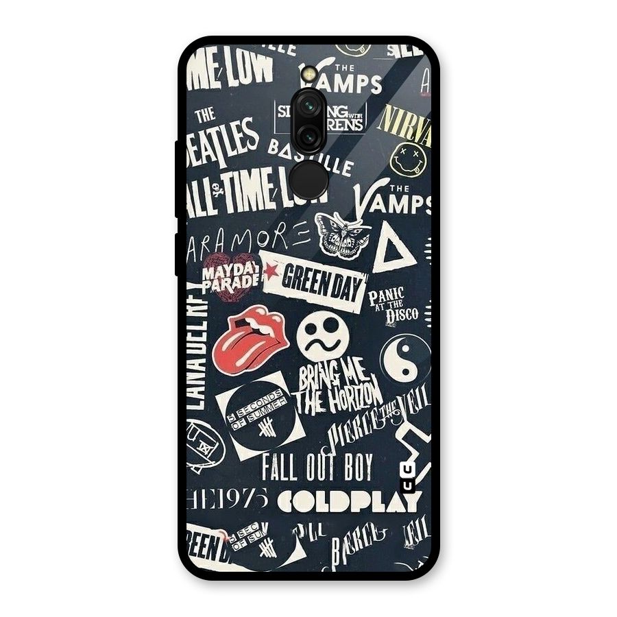 Music My Paradise Glass Back Case for Redmi 8