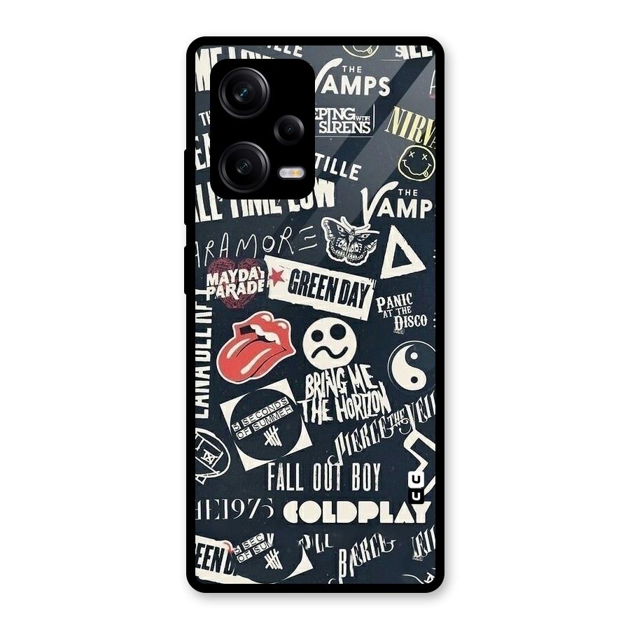 Music My Paradise Glass Back Case for Redmi Note 12 Pro