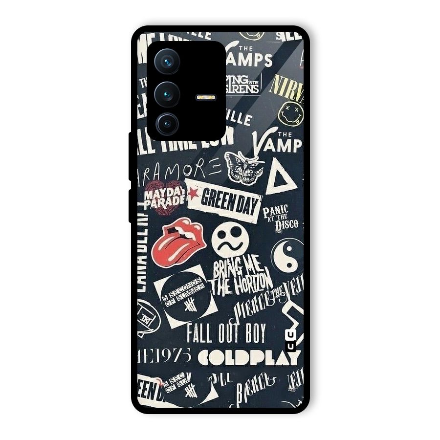 Music My Paradise Glass Back Case for Vivo V23 Pro