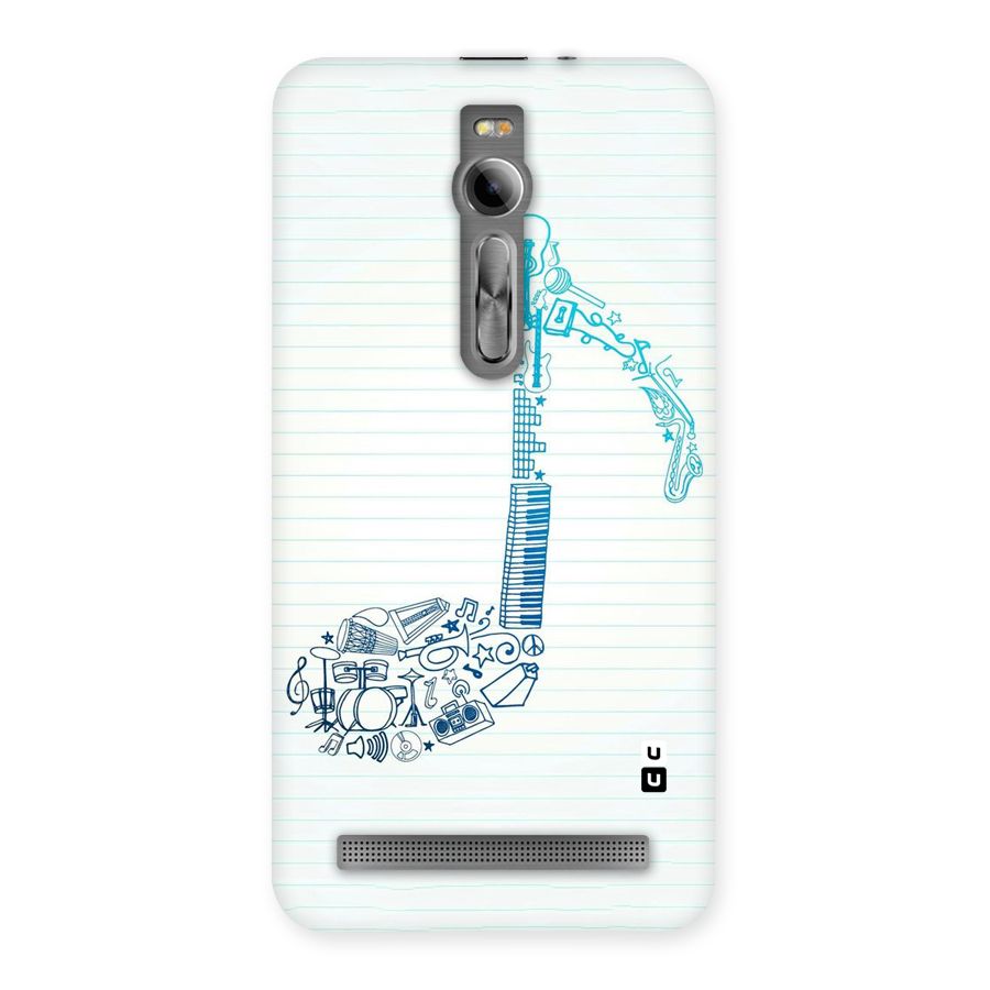 Music Note Design Back Case for Asus Zenfone 2
