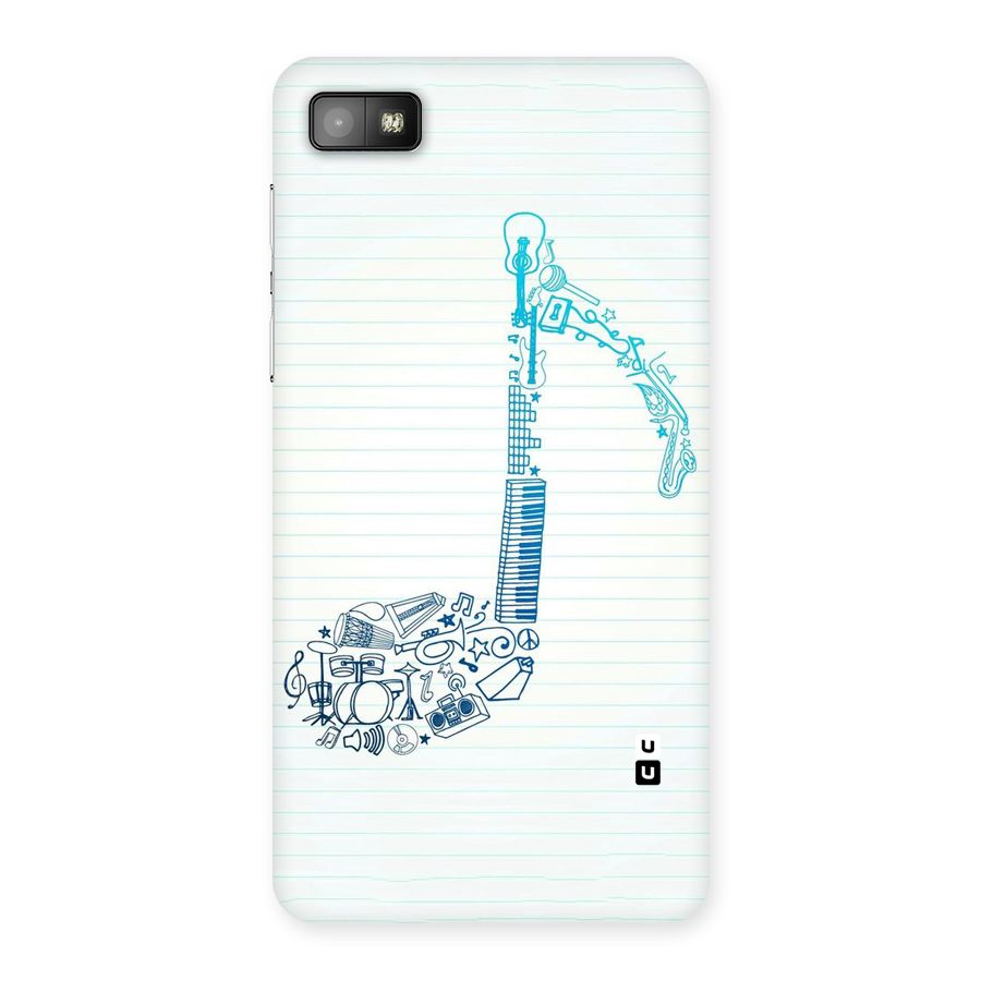 Music Note Design Back Case for Blackberry Z10