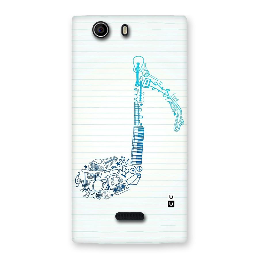 Music Note Design Back Case for Canvas Nitro 2 E311