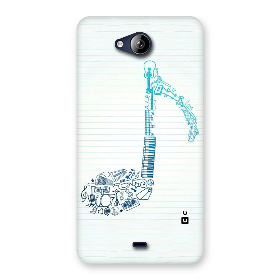 Music Note Design Back Case for Canvas Play Q355